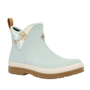 Muck Ladies Originals Quilted Floral Blue Ankle Boots MOAW200 - Picture 1 of 16