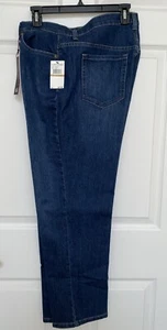 Gloria Vanderbilt Amanda Blue Heritage Fit Tapered Leg Jeans Sz 16W Short New - Picture 1 of 5