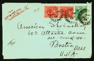 GRAN BRETAÑA OCT. 3, 1904 GB#128 Y 127 CUBIERTA (ESP#1988) - Imagen 1 de 1