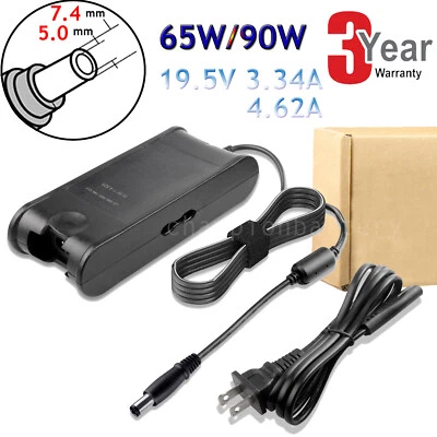 Adaptador de CA para Dell Latitude E1705 E4310 E5520 E6320 PP05L cable de alimentación de cargador Foto 1 de 4