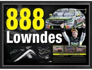 CRAIG LOWNDES HAND SIGNED FRAMED LIMITED EDITION 888 RACING GLOVE 2018 BATHURST - Picture 1 of 1