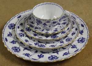 Spode Fine Bone China Made in England BLUE COLONEL 5 Piece Place Setting Dinner - Picture 1 of 6