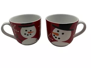 Crate and Barrel Santa Christmas Holiday Mugs, Set of 2 Christmas Drinkware VTG - Picture 1 of 16