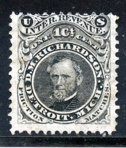 RO 155a, D. M. Richardson Match revenue stamp. - Picture 1 of 2