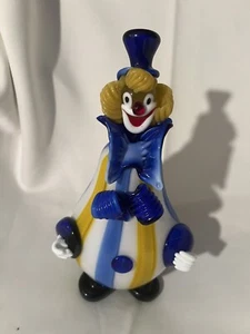 Murano Art Glass Clowns 11 Inches Made In Italy - Picture 1 of 8
