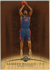 2008-09 Topps Hardwood Mahogany Rasheed Wallace #02/75  *DETROIT PISTONS*