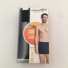 Jockey Mens Active Ultra Soft Modal 3Pack Boxer Brief Underwear Black M, 2XL