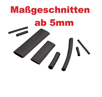 ISOLATECH Schrumpfschlauch Set Sortiment Schwarz Maßgeschnitten 2:1 3:1 3:1 mit Kleber