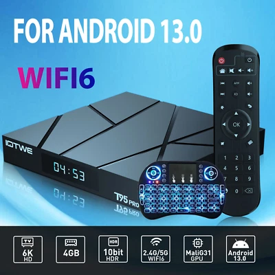 Neu Smart TV BOX Android 13 5G WIFI6 4+32GB 4K HD Quad Core Media Player HDMI DE - Bild 1 von 4