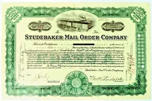 1926 Authentic Studebaker M. O. Company Original Stock Certificate Vintage. - Picture 1 of 3