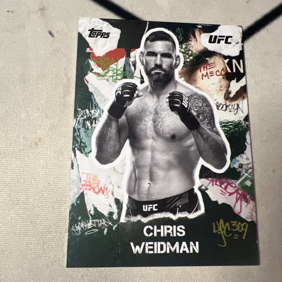2024 TOPPS UFC NYC Trading Card- Chris Weidman New York Graffiti - Image 1 of 1
