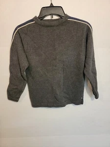 GAP KIDS SWEATER BOYS SIZE S 5-6 Gray With White/blue Stripes. - Picture 1 of 3