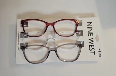 Nine West Women's Readers 3.00 Rose, Clear, Grey - Image 1 of 3