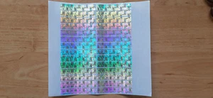 56 Hologramm Siegel Aufkleber Garantiesiegel Silber Original 60x10 mm Sticker - Bild 1 von 3