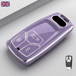 AUDI Remote Key Cover Case Fob Fits A5 A8 Q3 Q5 Q7 A6 C5 C6 RS SLINE TT *PURPLE - Picture 1 of 8
