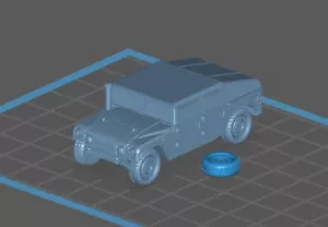 Humvee americano de resina 28 mm/1:56 (HMMWV) - Imagen 1 de 1