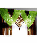 Tassled Voile Curtain Swags All Colours Free P&p