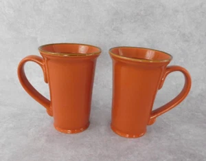 2 Coffee/Latte Mug Cup Tall Style Brown 16 Oz tall cups - Picture 1 of 7