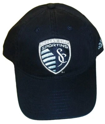 Kansas City Sporting MLS Fútbol Adidas Hombres Azul Correa Sombrero Papá Sombrero Gorra Nuevo Foto 1 de 4