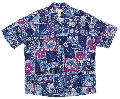 Camisa de Campamento Aloha Hawaiana Tela Corteza HUKILAU Años 60 70 De Colección Tiki Rockabilly 2XL 061 Foto 1 de 4