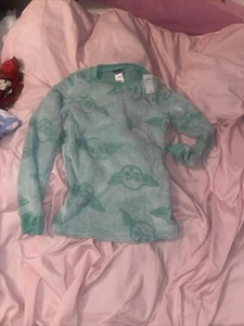star wars mandalorian the child disney  Sleepwear Plush Long Sleeve  L 10/12 New - Picture 1 of 7