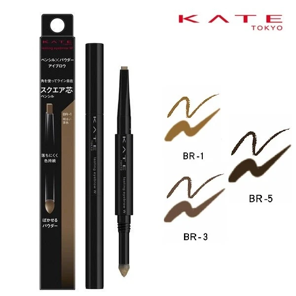 [KANEBO KATE] Lasting Eyebrow W Double Tip Pencil and Powder (WIDE TYPE)  JAPAN - Image 1 of 4