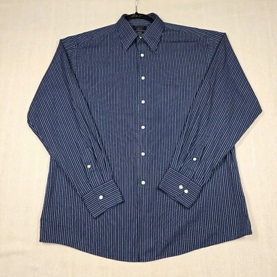 Covington Shirt Mens Large Blue Striped Button Down Long Sleeve Modern Fit - Image 1 of 4