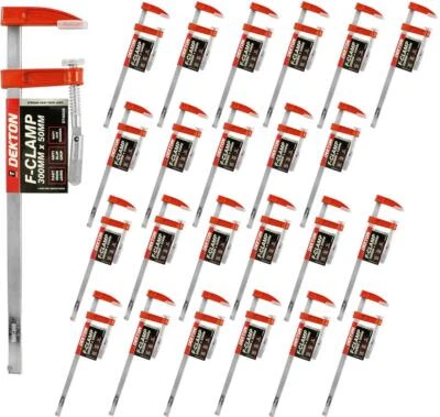 Dekton 24 x F Clamps 50mm X 300mm Bricklayers Profile Woodworking Metal Clamp