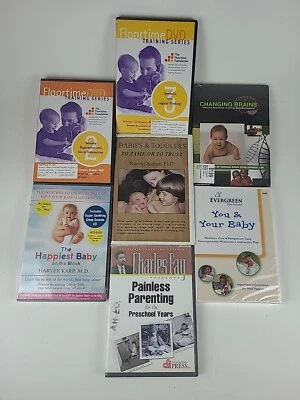 Lot 7 Baby Toddler Parenting DVDs Floor Time Sleep Preschool Development *AS IS* — 第 1/4 张图片