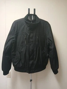 VINTAGE Calvin Klein Full Zip Lined Coat Jacket Mens Size L Black Long Sleeve - Picture 1 of 15