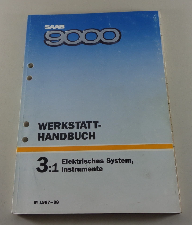 Manual de Taller Saab 9000 Eléctrico Sistema Instrumentos Año Modelo 1987-1988 - Imagen 1 de 1