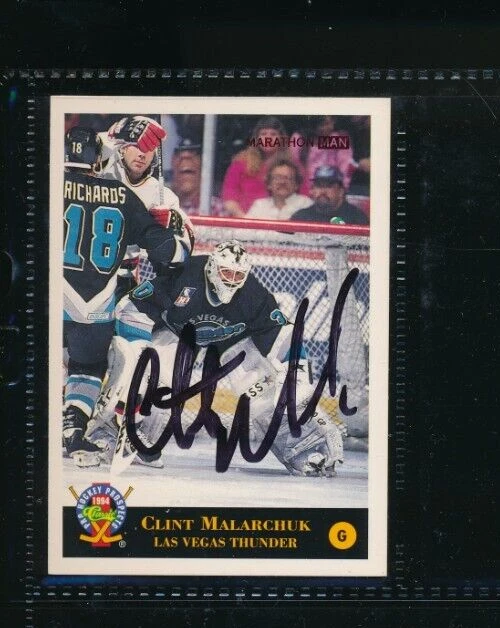 1994 Classic #85 Clint Malarchuk  Las Vegas Thunder Signed Autograph (FR54) - Image 1 of 2