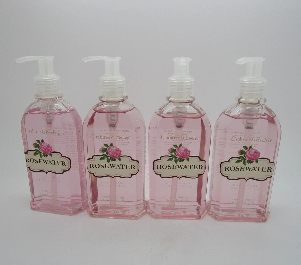CRABTREE & EVELYN acondicionador lavado de manos agua de rosas 8,5 oz - Lote de 4 Foto 1 de 1