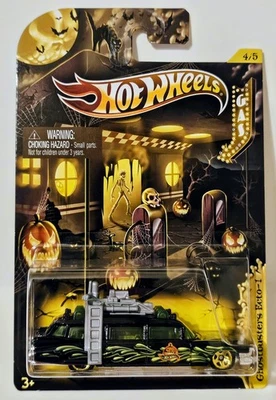 Rare 2012 Hot Wheels Kroger Exclusive Halloween Ghostbusters Ecto-1 in Protector - Image 1 of 3