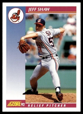 1992 Score Jeff Shaw Cleveland Indians #624 - Image 1 of 2