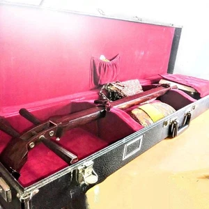 Shamisen Red Wood Medium Body With Accessories Hard Case Included - Picture 1 of 12