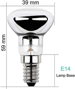 2X R39 E14 25W Lava Lamp Bulbs 240V, Small Edison Screw SES Reflector Spot La... - Picture 1 of 12