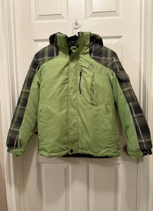 Gerry 3 In 1 Youth Unisex Jacket Detachable Hood Lime Green & Black Size 14/16 - Picture 1 of 12