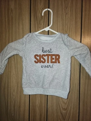 Pullover de manga larga Carter's, Best Sister Ever para niños pequeños, talla 18 meses Foto 1 de 3