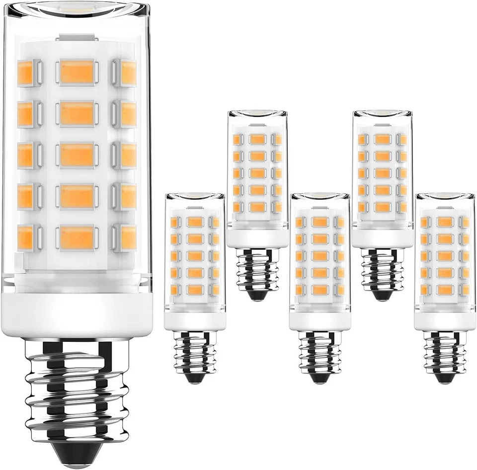 6 Pack E12 Candelabra LED Bulb 4W, C7 40Watt Equivalent, Warm White  - Image 1 of 4