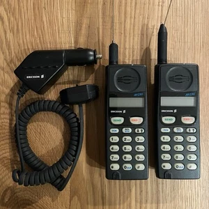 RARE VTG Sony Ericsson AH230 Cellular Phones - Set of 2 w/ Charger - PARTS ONLY - Picture 1 of 8