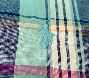 Camisa Polo Ralph Lauren Adulto M Personalizada a Cuadros Abotonada Preppy Informal Para Hombres - Imagen 1 de 10