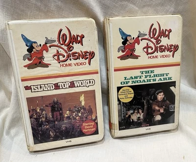 2 Disney VHS CLAMSHELL Island at the Top of the World  - Last flight Noah's Ark - Image 1 of 4