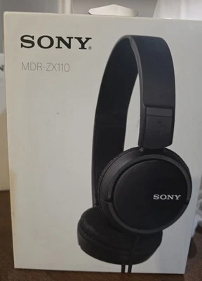 Sony Wired MDR-ZX110 Stereo Headphones - Black - Image 1 of 2