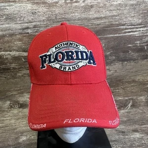 Authentic Florida Brand Red Embroidered Adjustable Hat Cap - Picture 1 of 7