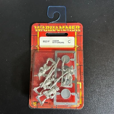 Warhammer Beastmen Ungor with Spears Blister Citdael OldHammer Metal 8521F - Image 1 of 3