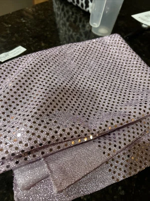 "Material de lentejuelas lavanda de 2 yardas 44/45""" Foto 1 de 4