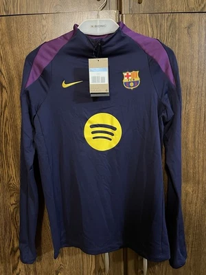 NIKE FC Barcelona 25/26 Coach T90 Strike Soccer Midlayer Drill Top Jersey Sz M - Image 1 of 4