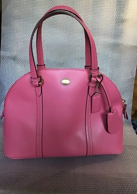 Bolso de mano Coach Cobra para mujer con cúpula bandolera cuero granulado rojo rosa Foto 1 de 4