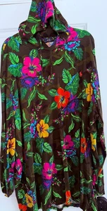 Polo Mens Floral Print Colorful Hoodie Long Sleeve Big & Tall SZ 4XLT USED - Picture 1 of 5